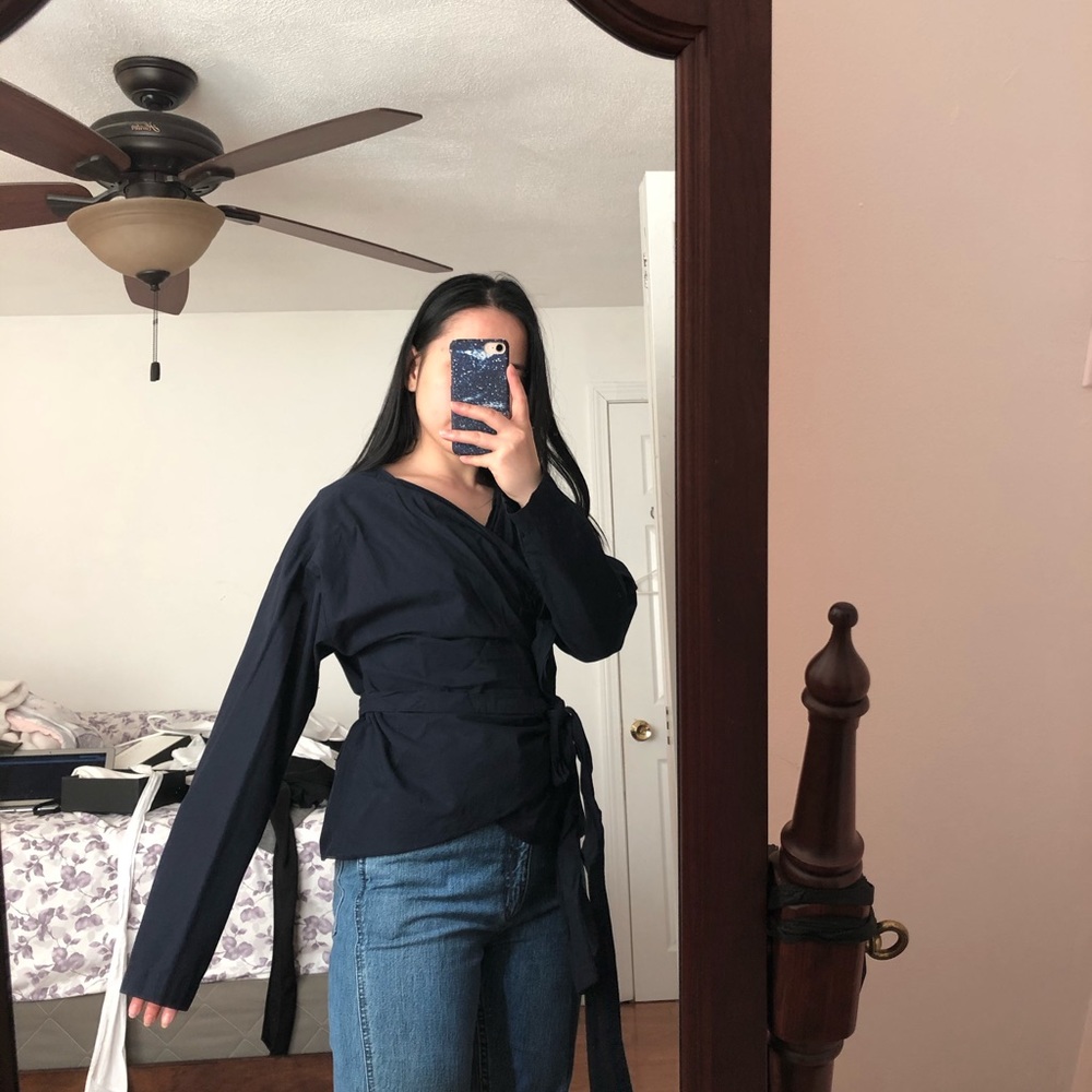 Wrapped around style blouse